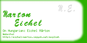 marton eichel business card